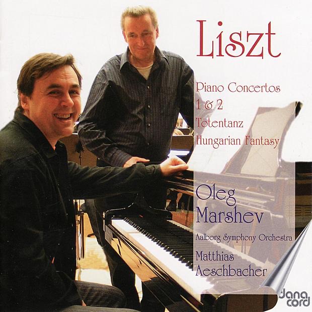 Liszt: Piano Concertos 1 & 2 by Matthias Aeschbacher, Oleg Marshev & Aalborg Symphony Orchestra album cover