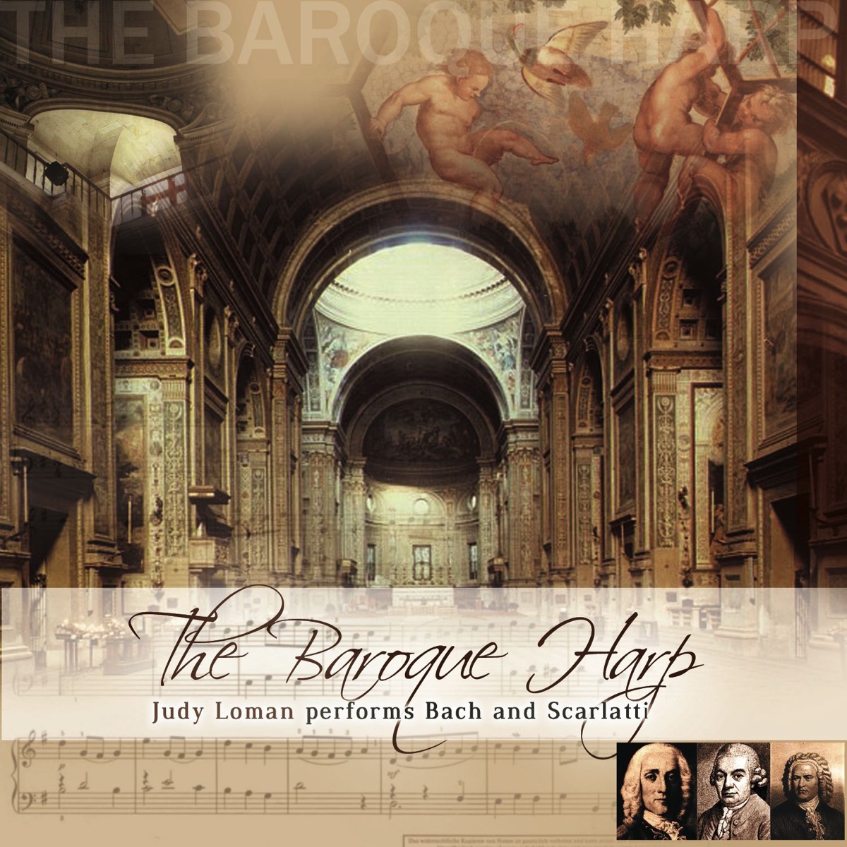 The Baroque Harp - Bach and Scarlatti by Judy Loman album cover