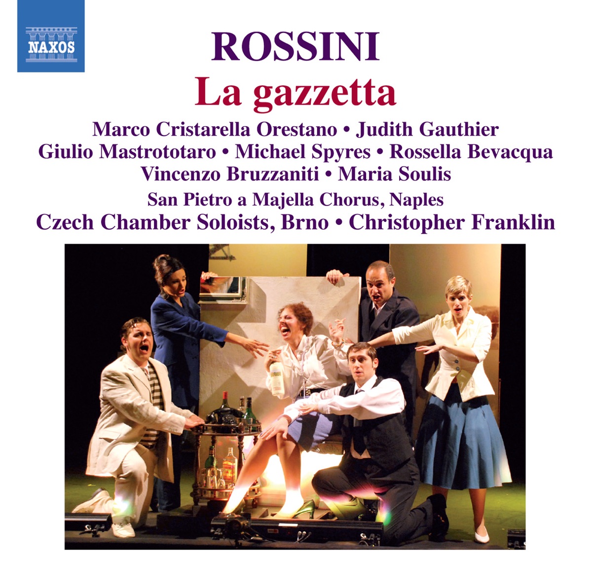 Rossini: La Gazzetta by Czech Chamber Soloists, Brno, Naples San Pietro a Majella Conservatory Chorus, Michael Spyres, Giulio Mastrototaro, Judith Gauthier, Marco Cristarella Orestano, Vincenzo Bruzzaniti, Ugo Mahieux, Maria Soulis, Rossella Bevacqua, Christopher Franklin & Filippo Polinelli album cover