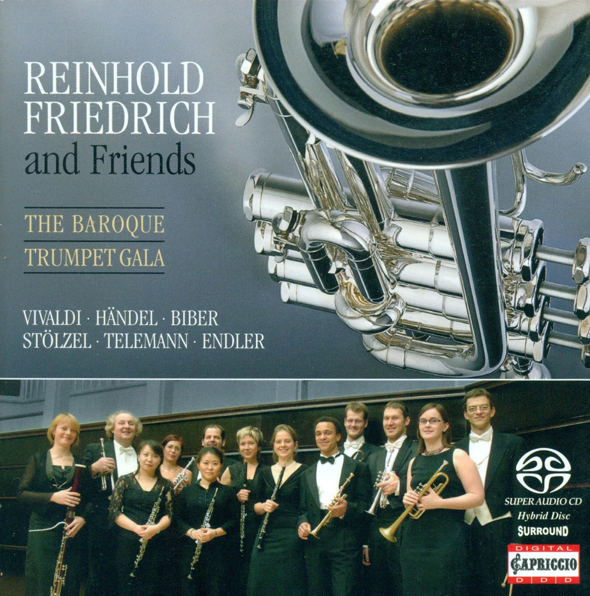 Baroque Trumpet Gala - Biber, H.I.F. Von - Telemann, G.P. - Handel, G.F. - Vivaldi, A. - Endler, J.S. - Stolzel, G.H. by Yosemeh Adjei, Reinhold Friedrich, Laura Vukobratovic, Felix Wilde, Sarah Slater, Friedhelm May, Adam Rixer, Cappella Istropolitana, Holger Speck, Annette Schutz, Jeroen Berwaerts, Mizuhio Yoshii, Capella Istropolitana, Susanne Sonntag, Akiko Butsuda & Natasa Maric album cover