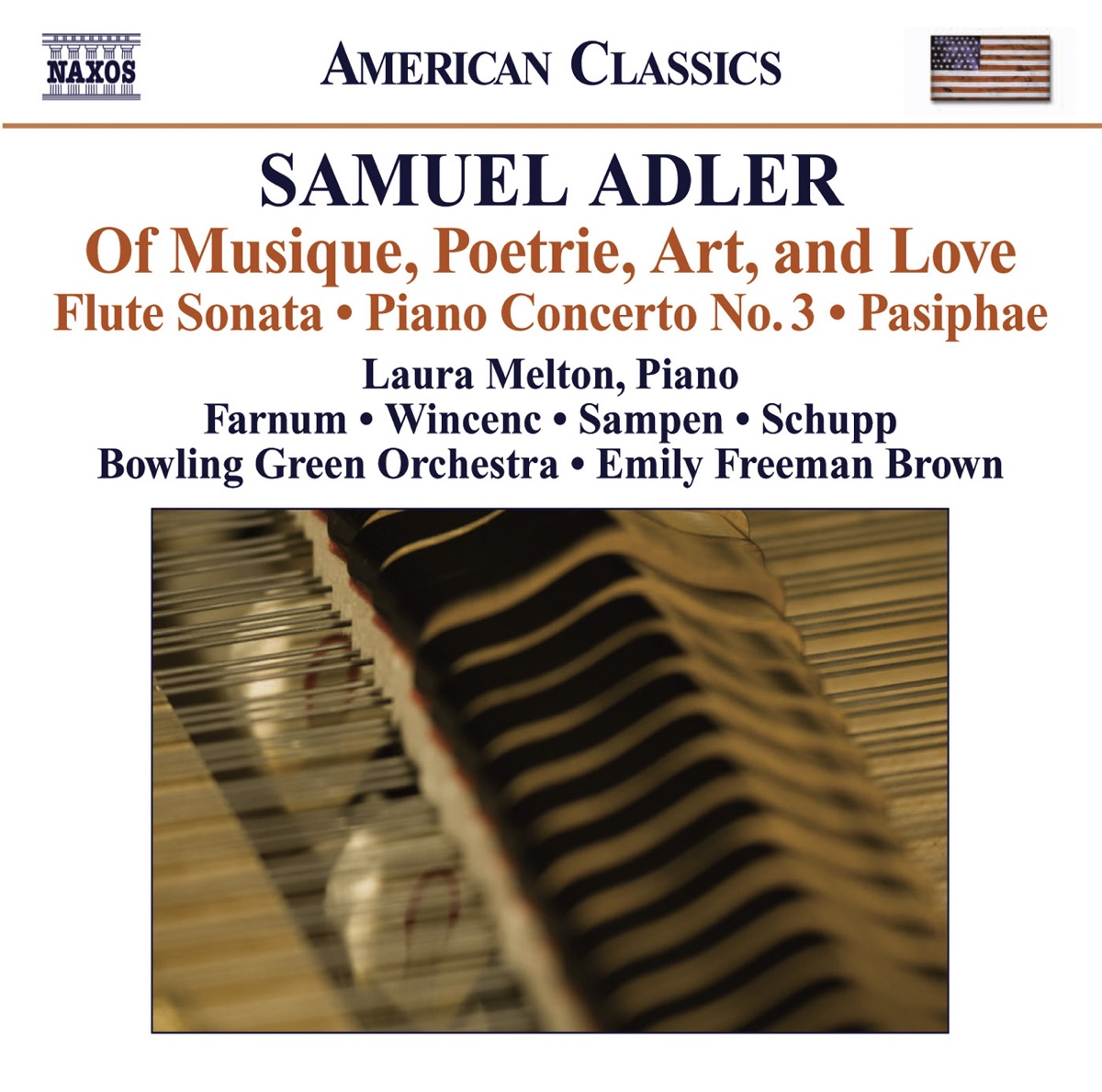 Adler: Of Musique, Poetrie, Art, and Love - Flute Sonata - Piano Concerto No. 3 & Pasiphae by Various Artists album cover