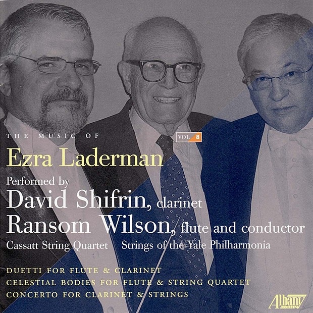 The Music of Ezra Laderman, Vol. 8 by David Shifrin, Ransom Wilson, Cassatt String Quartet & Strings of the Yale Philharmonia album cover