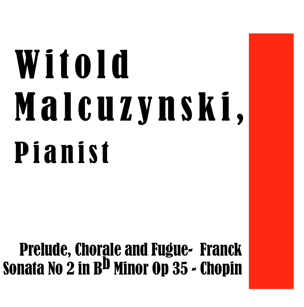 Pianist by Witold Malcuzynski album cover