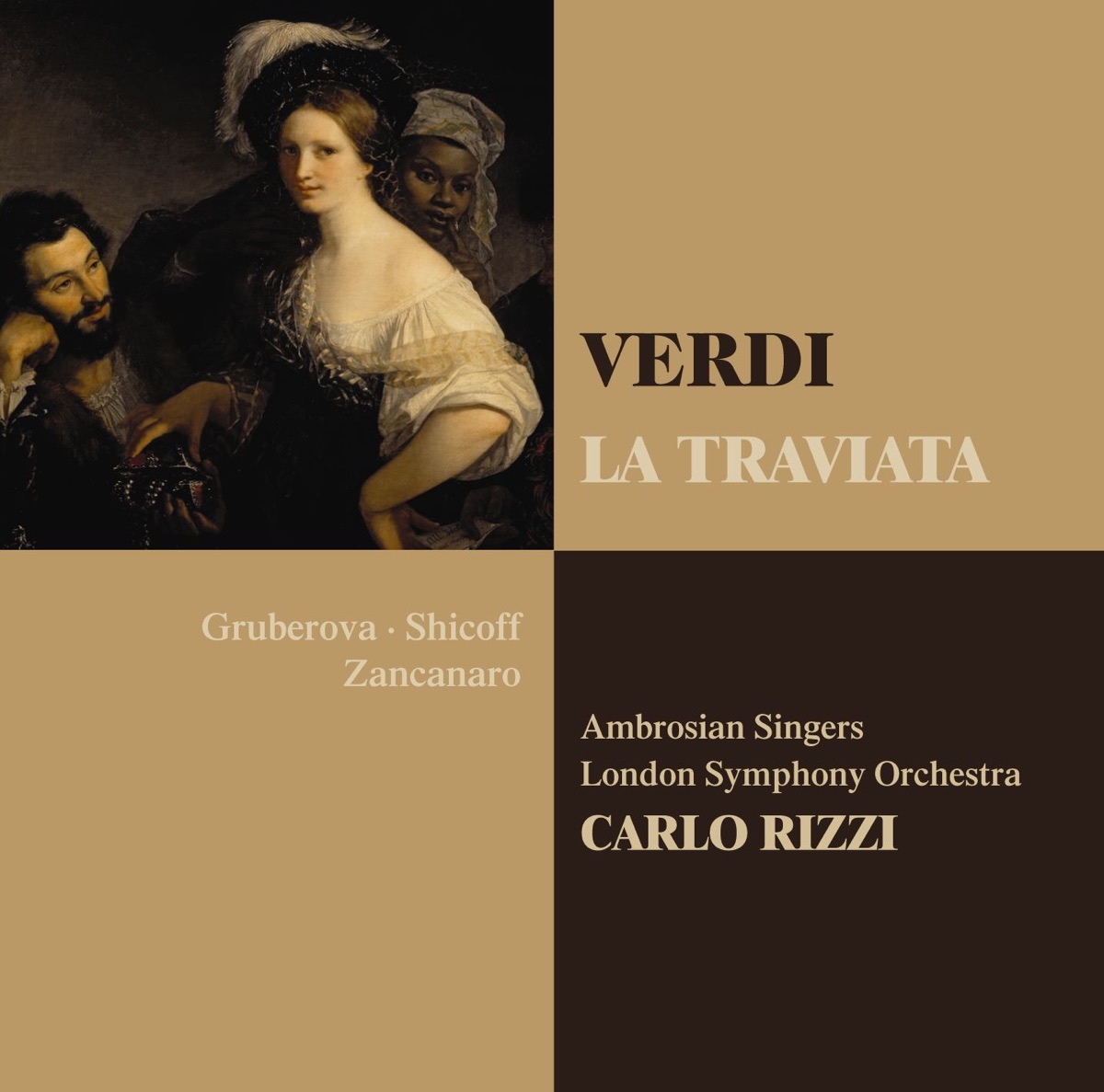 Verdi: La traviata by Alastair Miles, The Ambrosian Singers, Carlo Rizzi, David Barrell, Edita Gruberová, Fabrizio Visentin, Giorgio Zancanaro, Kim Begley, London Symphony Orchestra, Monica Bacelli, Neil Shicoff, Nicholas Folwell, Patricia Spence, Peter Bronder & Peter Sidhom album cover