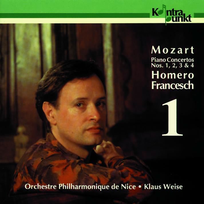 Mozart: Piano Concertos Nos. 1, 2, 3 & 4 by Homero Francesch, Klaus Weise & Orchestre Philharmonique de Nice album cover