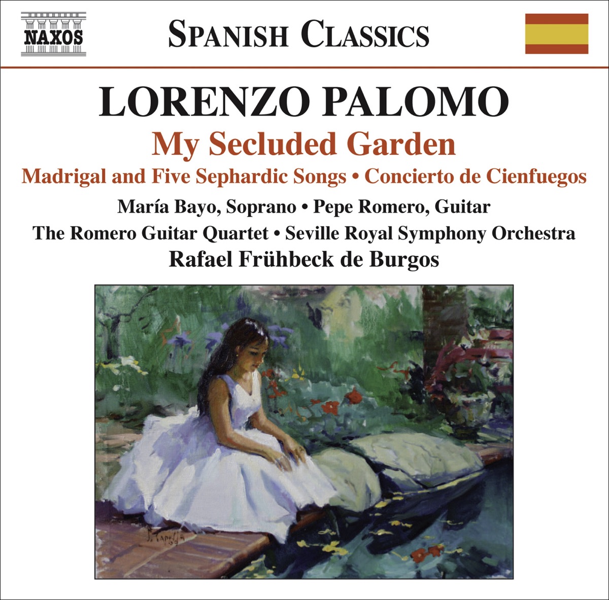 Palomo: My Secluded Garden, Madrigal and 5 Sephardic Songs & Concierto de Cienfuegos by María Bayo, Pepe Romero & Rafael Fruhbeck de Burgos album cover