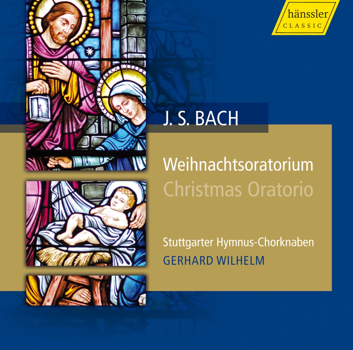 Bach: Christmas Oratorio by Karl Markus, Gerhard Wilhelm, Stuttgart 76 Ensemble, Krisztina Laki, Berthold Possemeyer, Stuttgart Hymnus Boys Choir & Gisela Pohl album cover