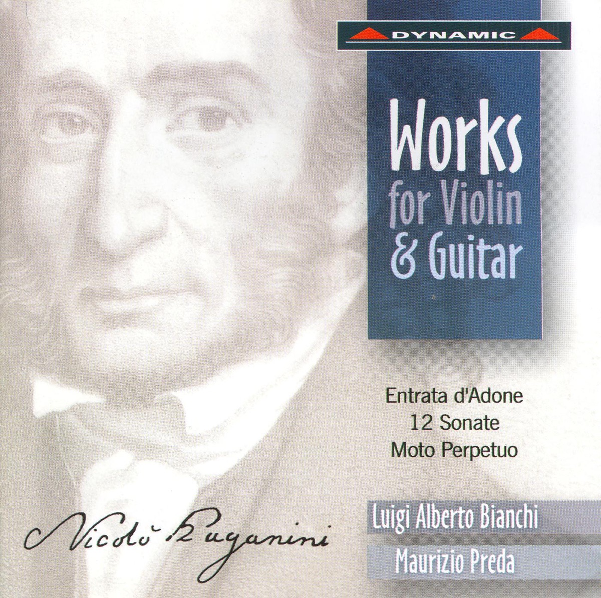 Paganini: Works for Violin and Guitar by Luigi Alberto Bianchi & Maurizio Preda album cover