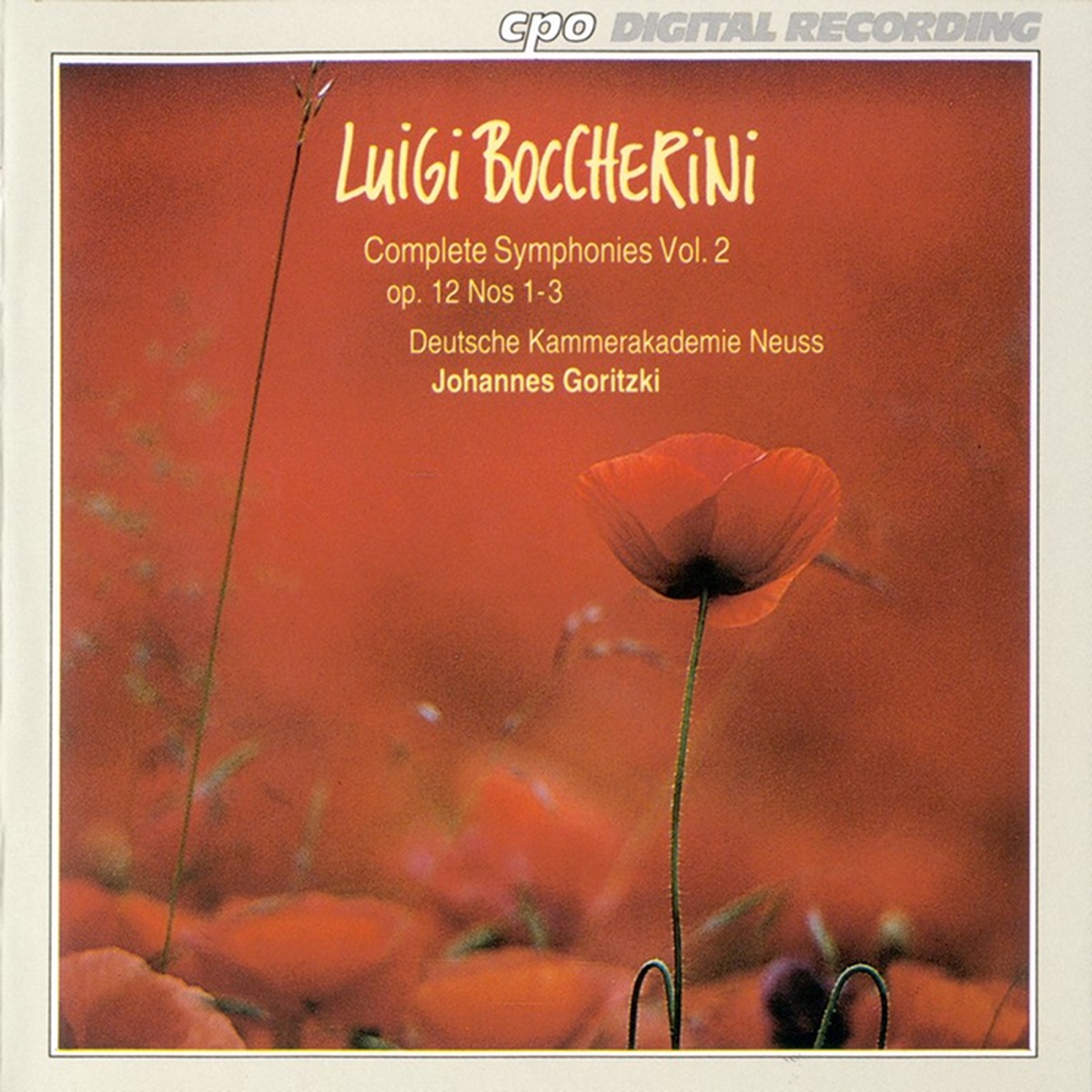 Boccherini: Complete Symphonies, Vol. 2 by Johannes Goritzki & German Chamber Academy album cover