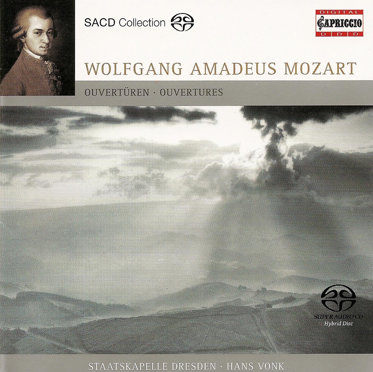 Mozart: Overtures by Hans Vonk & Staatskapelle Dresden album cover