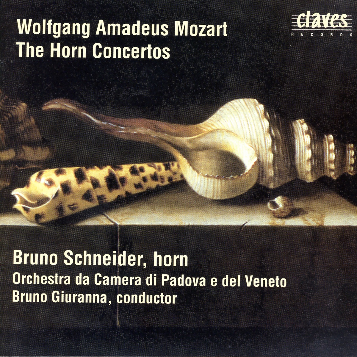 Mozart: The Horn Concertos, K. 417, K. 447, K. 495, K. 412, K. 514 by Bruno Giuranna, Bruno Schneider & Orchestra da Camera di Padova e del Veneto album cover