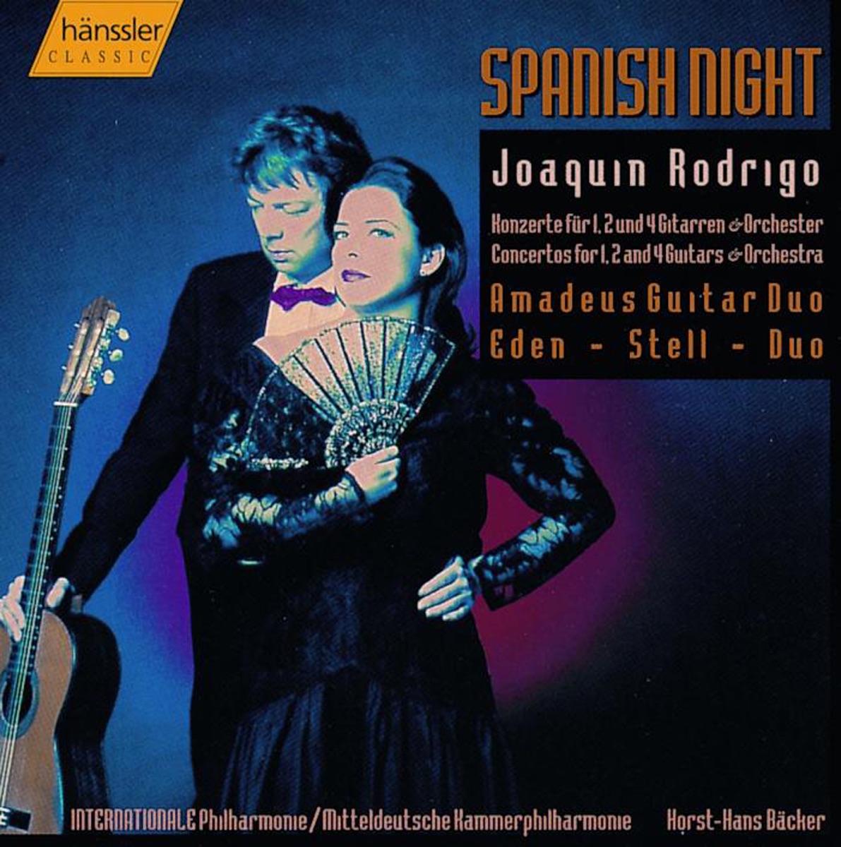 Rodrigo: Concierto de Aranjuez - Concierto Andaluz - Concerto Madrigal by Dale Kavanagh, International Philharmonic Orchestra, Horst-Hans Backer, Amadeus Guitar Duo & Eden Stell Guitar Duo album cover