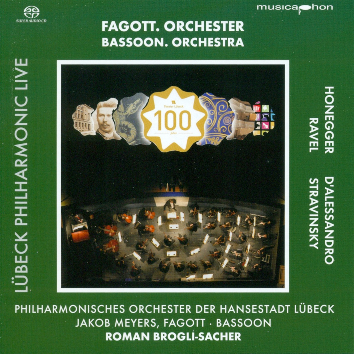 Honegger, A.: Symphony No. 1 - Alessandro, R. D': Bassoon Concerto, Op. 75 (Lubeck Philharmonic Live, Vol. 3) by Lubeck Philharmonic Orchestra, Roman Brogli-Sacher & Jakob Meyers album cover