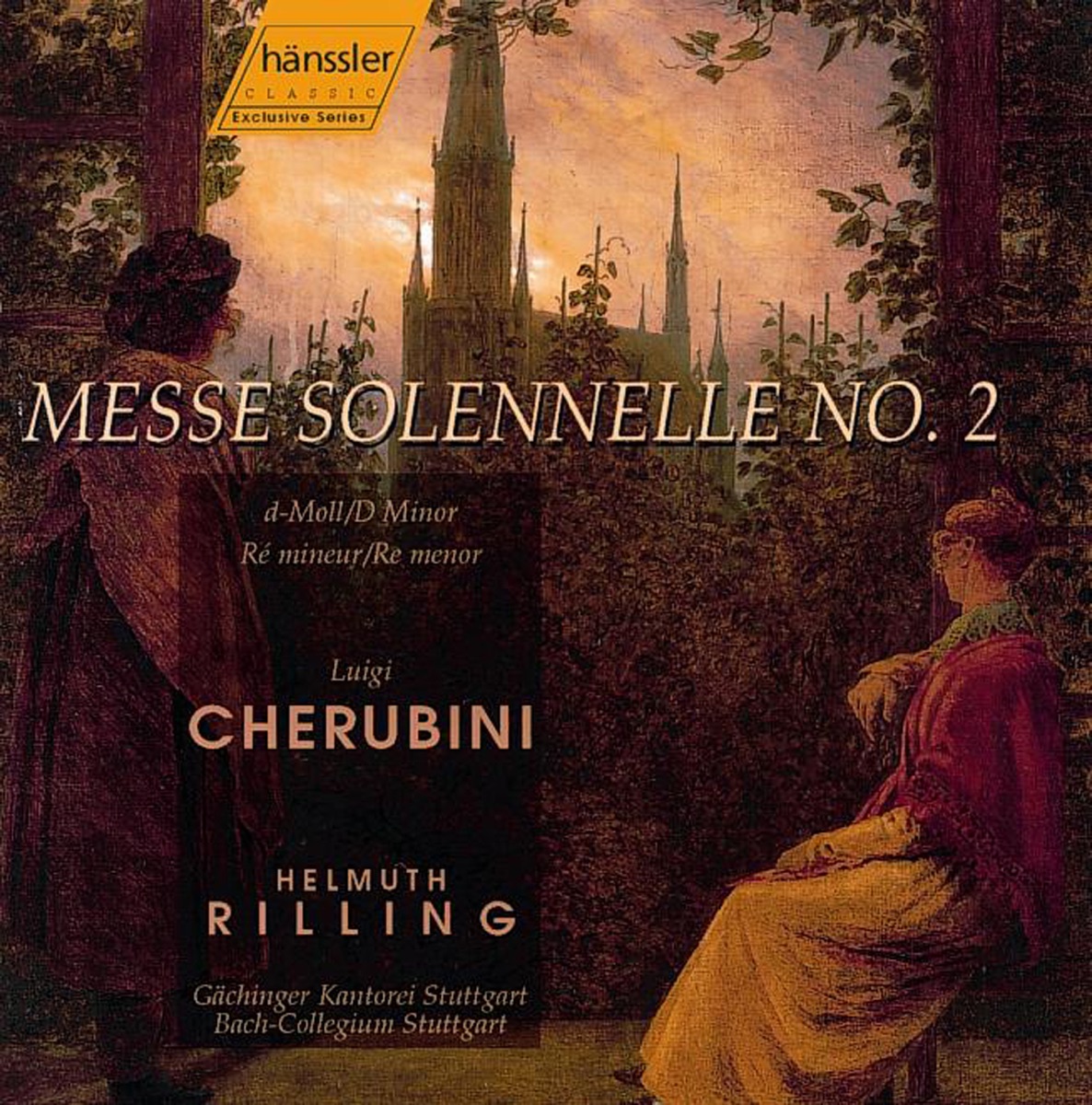 Cherubini: Mass No. 2 In D Minor, "Messe Solennelle" by Cornelia Kallisch, Gisela Burandt, Pamela Coburn, Martin Wanner, Jacob Will, Martin Thompson, Gächinger Kantorei Stuttgart, Stuttgart Bach Collegium & Helmuth Rilling album cover