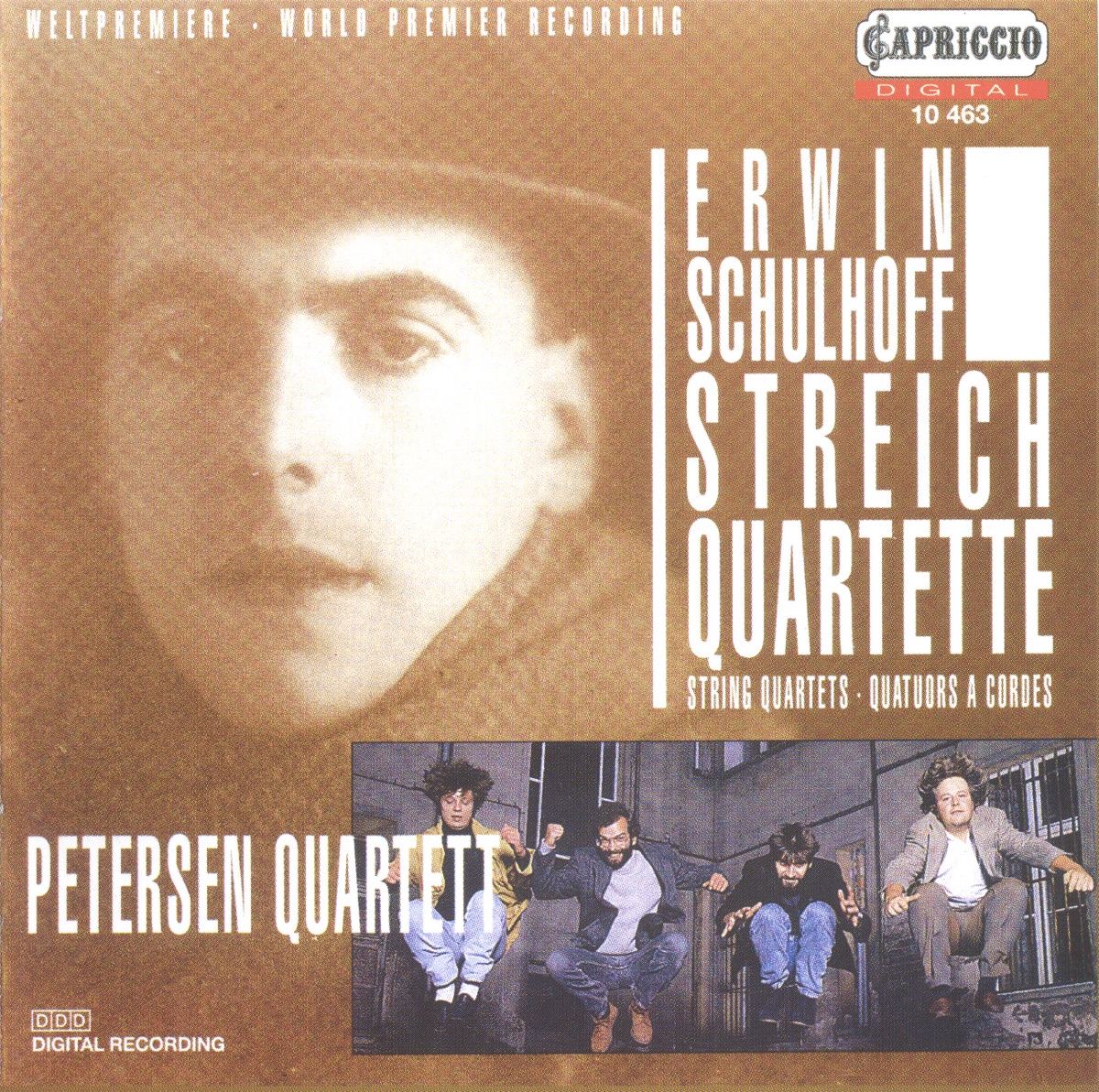 Schulhoff: String Quartets Nos. 1 and 2 & 5 Pieces by Petersen Quartet album cover