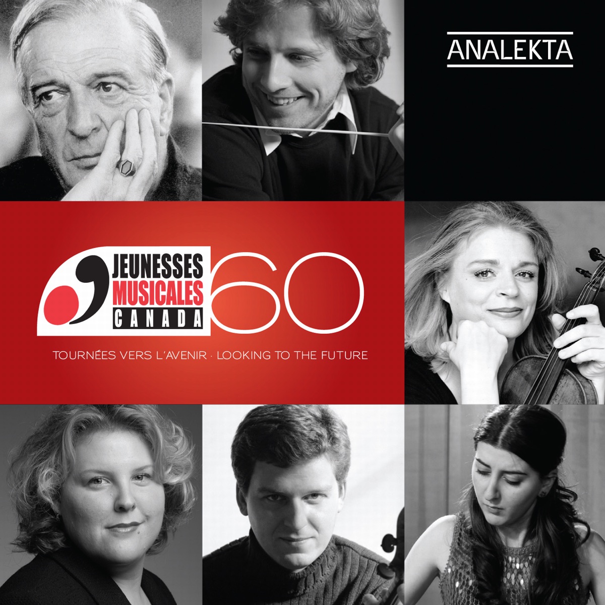 Jeunesses musicales du Canada: 60 Years - Looking to the Future by Angèle Dubeau, James Ehnes, Joseph Rouleau, Marie-Nicole Lemieux, Ensemble Caprice, Nareh Arghamanyan, Marianne Fiset, Jean-Philippe Tremblay, The Gryphon Trio, André Laplante, Louis Quilico, Valérie Milot, Christina Petrowska & Jean-François Lapointe album cover