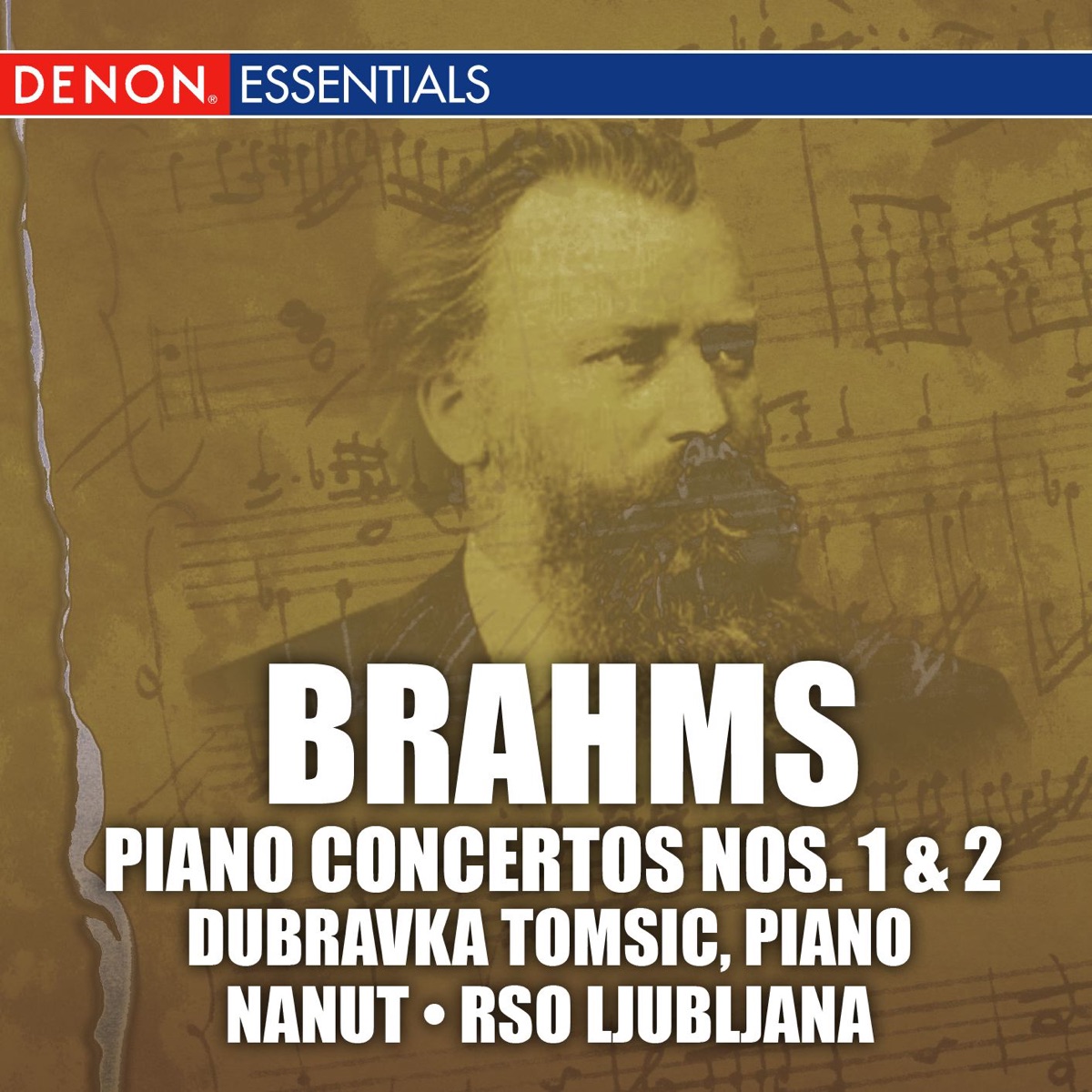 Brahms: Piano Concertos Nos. 1 & 2 by Dubravka Tomšič, Anton Nanut & Radio Symphony Orchestra Ljubljana album cover