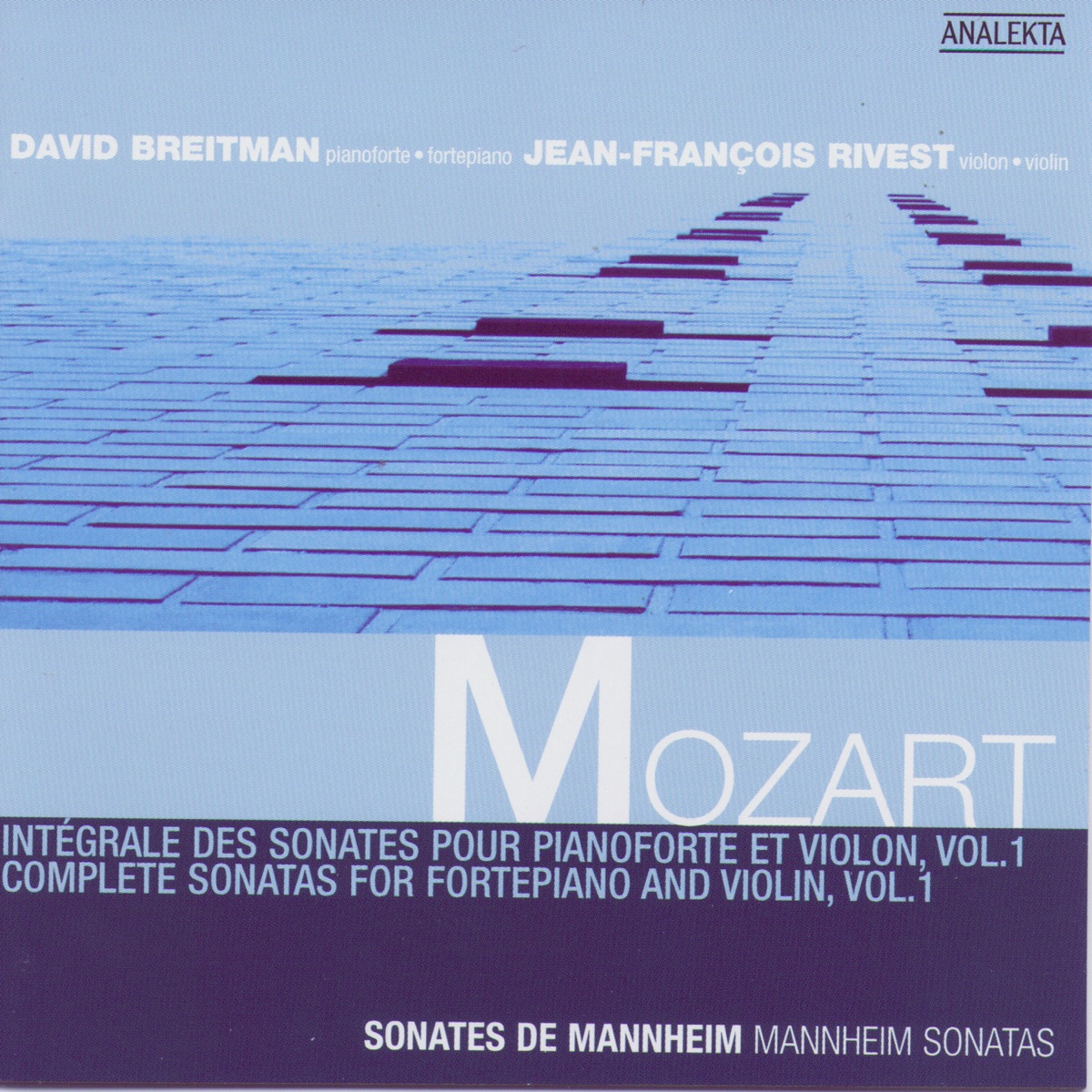 Mozart: Complete Sonatas for Fortepiano and Violin, Vol. 1: Mannheim Sonatas by David Breitman & Jean-Francois Rivest album cover