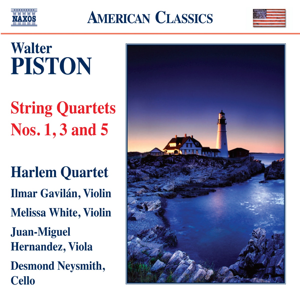 Piston: String Quartets Nos. 1, 3 & 5 by Harlem Quartet album cover