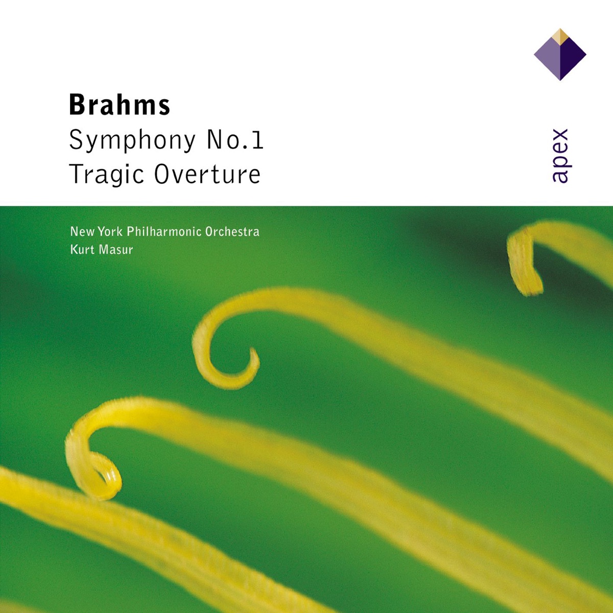 Brahms: Symphony No. 1 & Tragic Overture by Kurt Masur & New York Philharmonic album cover