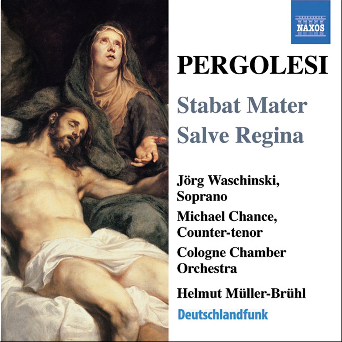 Pergolesi: Statbat Mater - Salve Regina in C Minor by Cologne Chamber Orchestra, Helmut Müller-Brühl, Jörg Waschinski & Michael Chance album cover