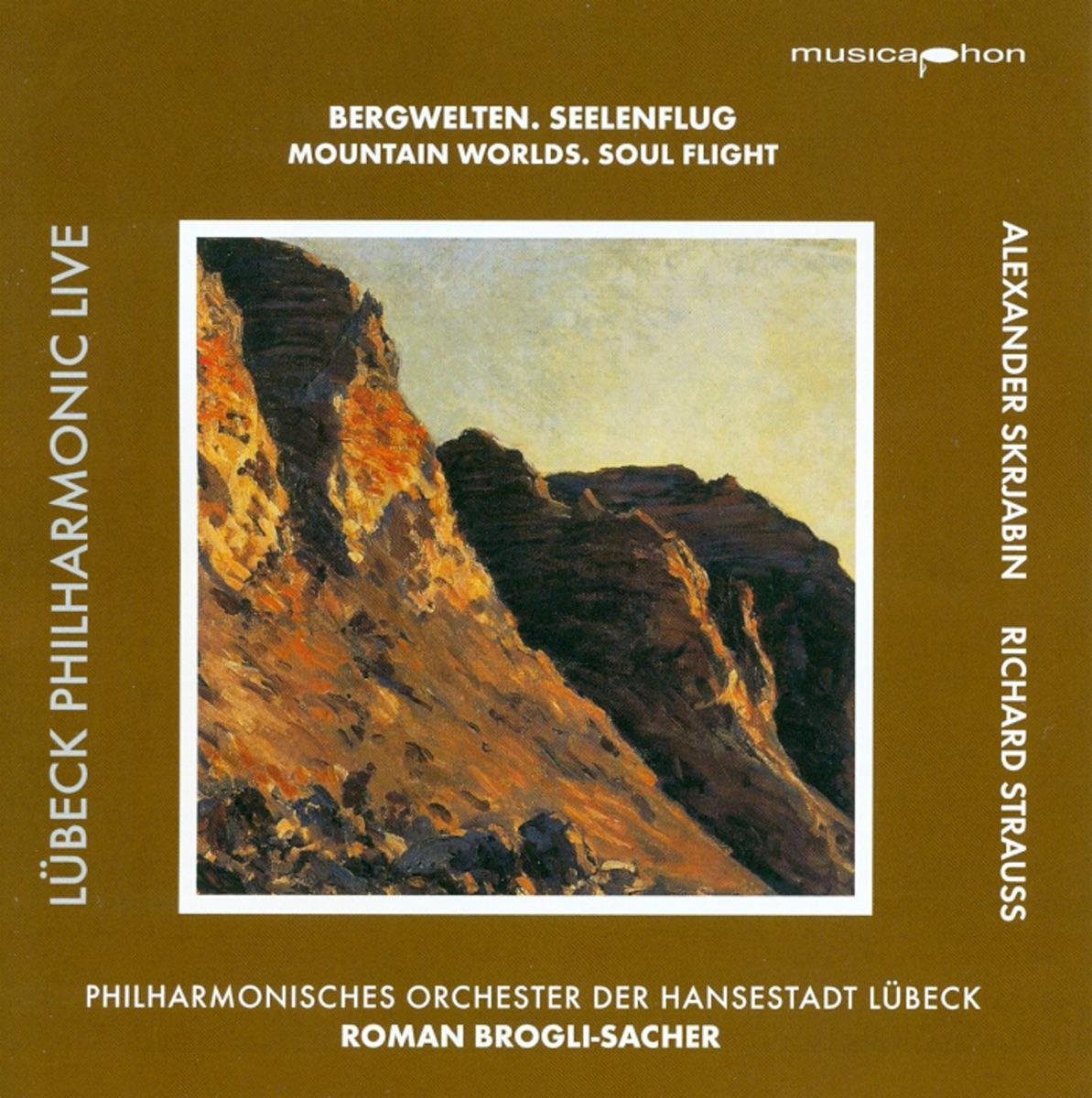 Mountain Worlds, Soul Flight by Roman Brogli-Sacher & Lubeck Philharmonic Orchestra album cover