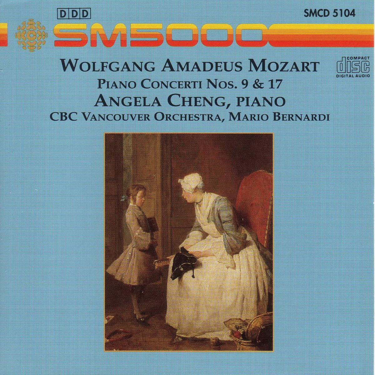 Mozart: Piano Concerto Nos. 9 and 17 by Angela Cheng, Mario Bernardi & CBC Vancouver Orchestra album cover