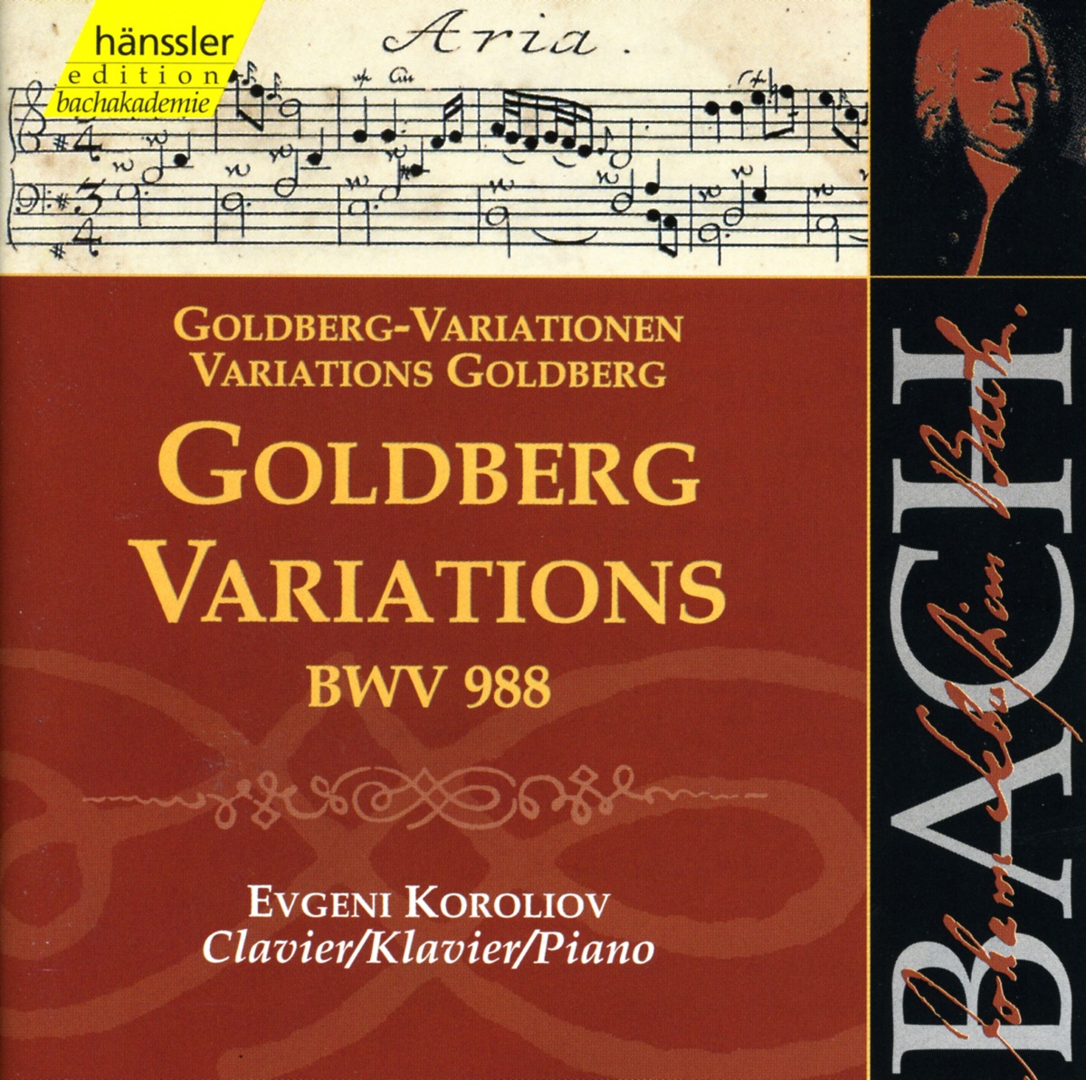 Bach, J.S.: Goldberg Variations, Bwv 988 by Evgeni Koroliov album cover