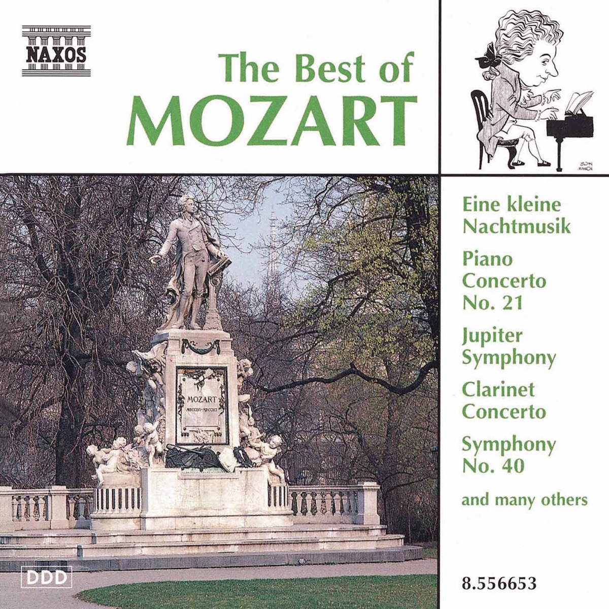 Mozart (The Best Of) by Capella Istropolitana, Éder Quartet, Milos Stevove, Ernst Ottensamer, Herbert Weissberg, Jenő Jandó, József Kiss & Takako Nishizaki album cover