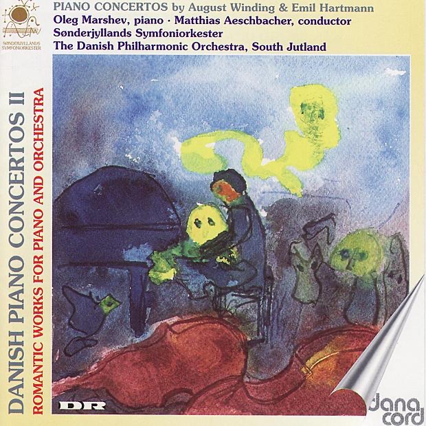 Romantic Works for Piano and Orchestra: Danish Piano Concertos Vol. 2 by Matthias Aeschbacher, South Jutland Symphony Orchestra, Oleg Marshev, August Winding & Emil Hartmann album cover
