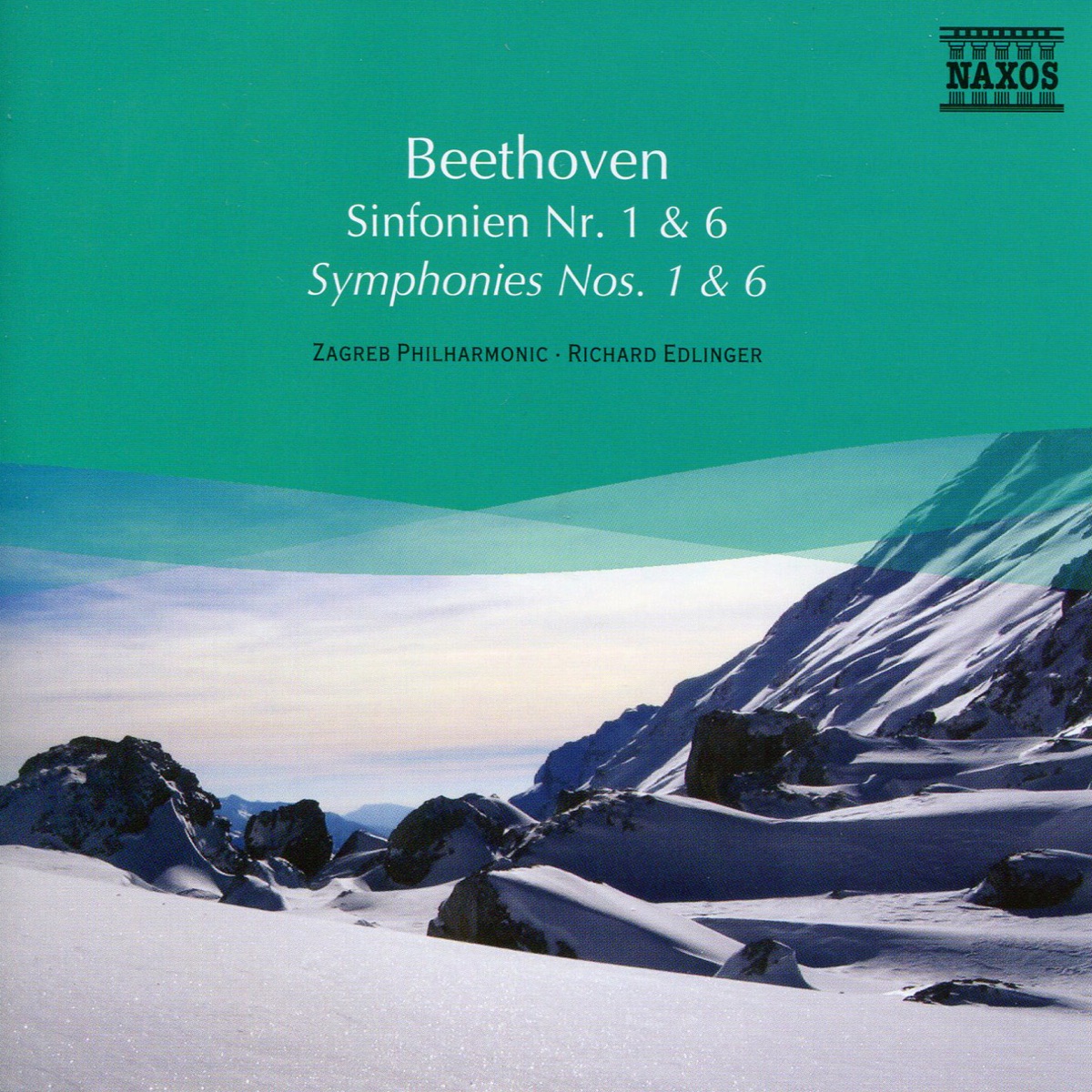 Beethoven: Symphonies Nos. 1 and 6 by Michael Halász, Slovak Radio Symphony Orchestra, Richard Edlinger & Zagreb Philharmonic Orchestra album cover