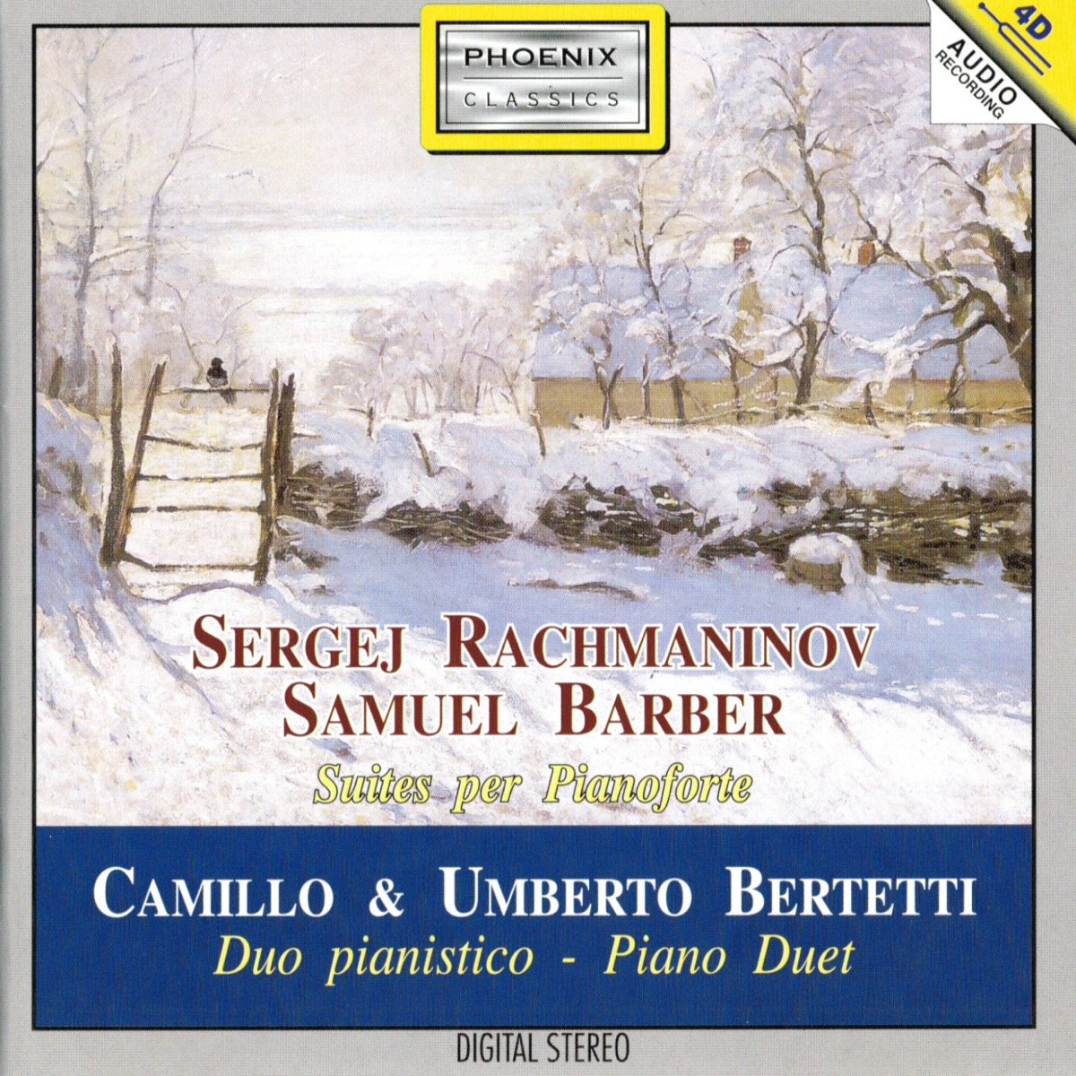 Sergej Rachimaninov, Samuel Barber: Suites per pianoforte by Camillo Bertetti & Umberto Bertetti album cover