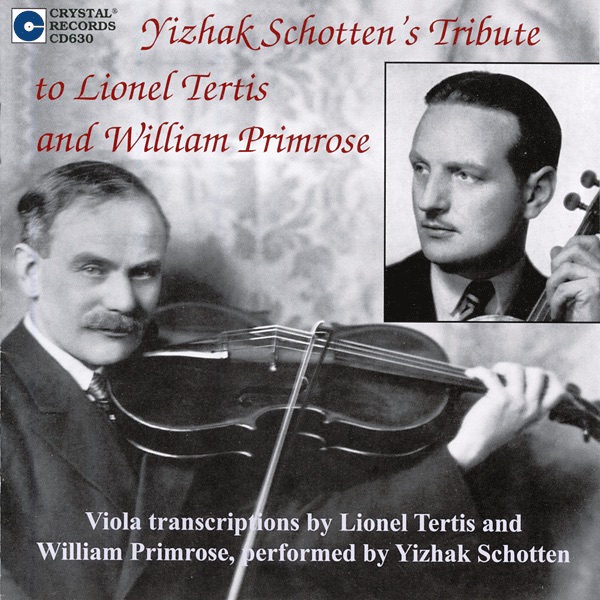 Yizhak Schotten's Tribute to Lionel Tertis and William Primrose by Yizhak Schotten, Katherine Collier, Lionel Tertis & William Primrose album cover