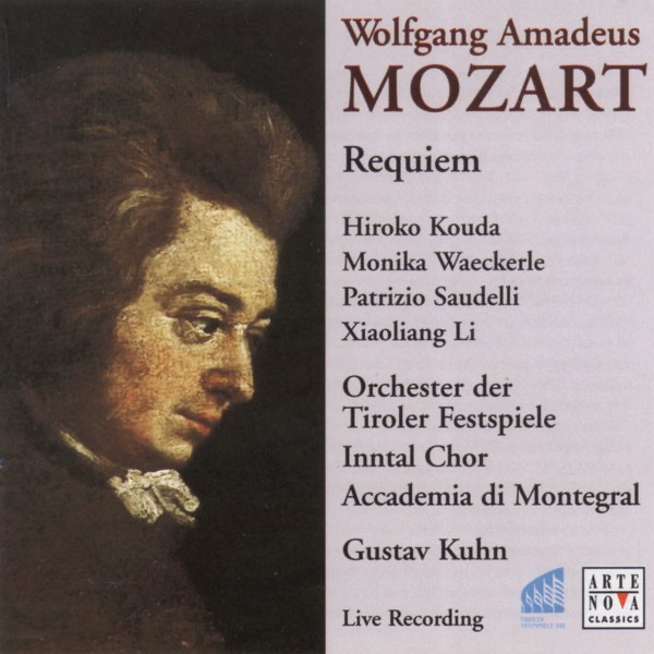 Mozart: Requiem by Gustav Kuhn, Orchester der Tiroler Festspiele, Chorvereinigung Erl & Inntal Chor album cover