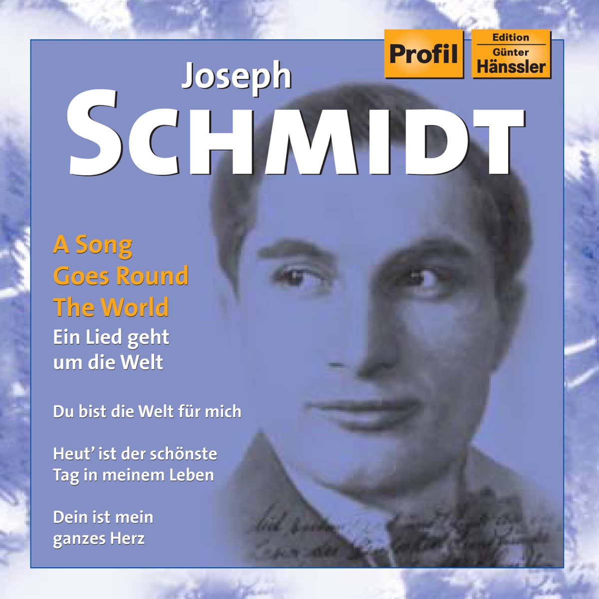 Schmidt - a Song Goes Round the World by Staatskapelle Berlin, Selmar Meyrowitz, Joseph Schmidt, Irene Eisinger, Studio Orchestra, Felix Gunther, Frieder Weissmann, Studio Chorus, Richard Tauber, Parlophon Orchestra, Otto Dobrindt, Clemens Schmalstich, Walter Goehr, Berlin Symphony Orchestra, Wilhelm Grosz, Max Niederberger & Hans Schleger album cover