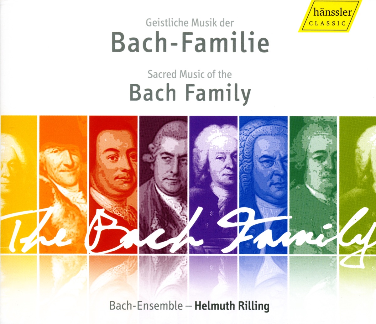 Bach Family by Adalbert Kraus, Niklaus Tüller, Walter Heldwein, Frankfurt Kantorei, Helmuth Rilling, Bach Ensemble, The, Wolfgang Schone, Helen Watts, Aldo Baldin, Kathrin Graf, Stuttgart Bach Collegium, Gächinger Kantorei Stuttgart, Indiana University Chamber Singers, Philippe Huttenlocher, Erika Schmidt-Valentin, Uta Spreckelsen, Stuttgart Figuralchor der Gedachtniskirche, Arleen Auger & Julia Hamari album cover