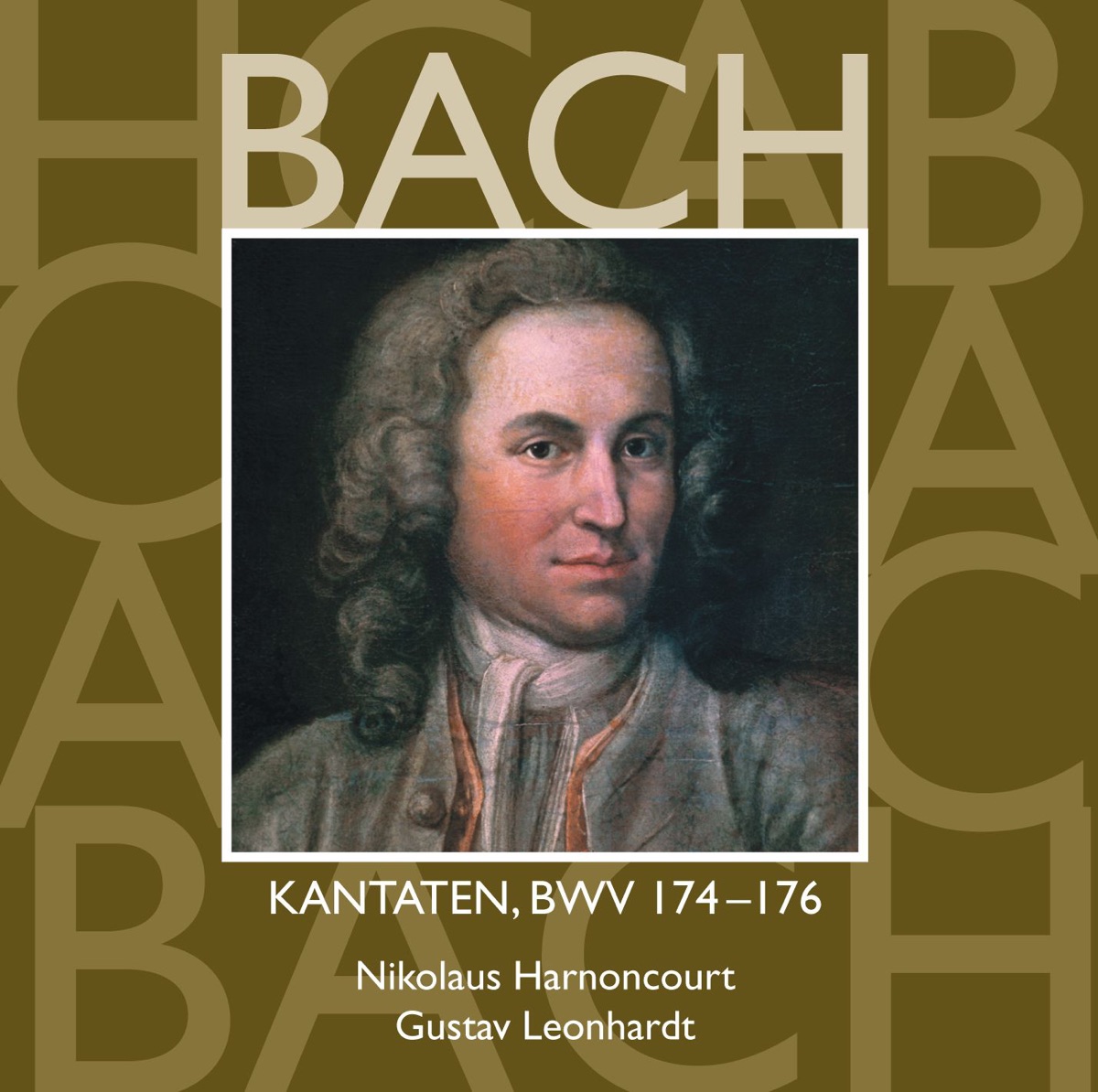 Bach, JS: Sacred Cantatas, BWV Nos. 174 - 176 by Christian Immler, Collegium Vocale Gent, Concentus Musicus Wien, Gerhard Schmidt-Gaden, Gustav Leonhardt, Hanover Boys' Choir, Heinz Hennig, Kurt Equiluz, Leonhardt-Consort, Marius Van Altena, Matthias Echternach, Max van Egmond, Nikolaus Harnoncourt, Philippe Herreweghe, Robert Holl & Tölzer Knabenchor album cover