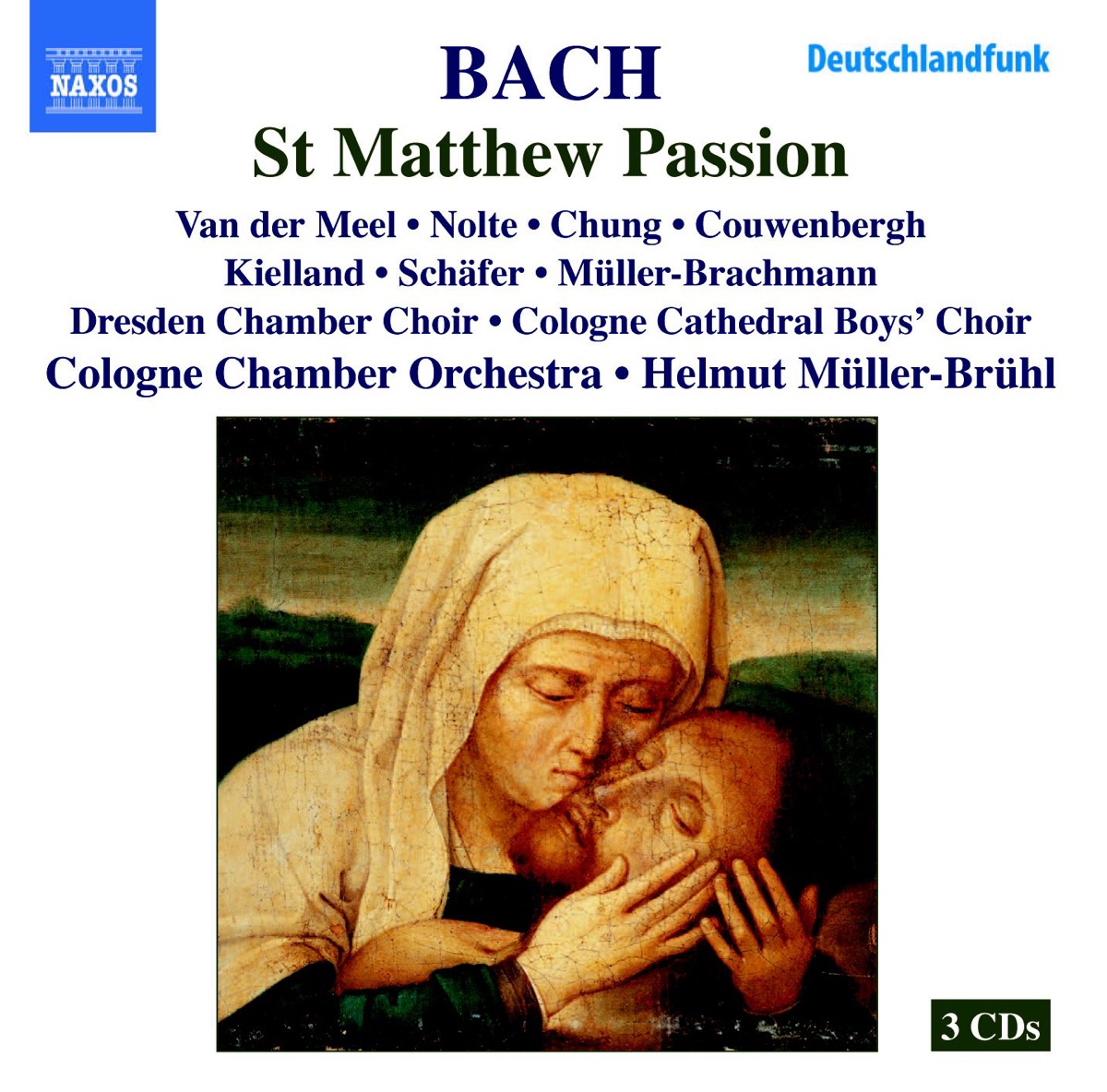 Bach: St. Matthew Passion by Cologne Chamber Orchestra, Dresden Chamber Choir & Helmut Müller-Brühl album cover