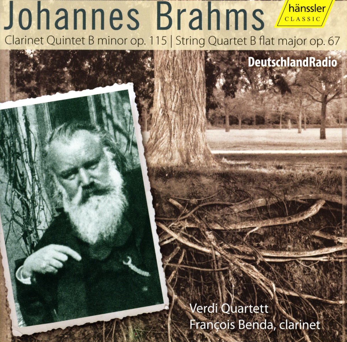Brahms: Clarinet Quintet - String Quartet No. 3 by Francois Benda & Verdi Quartet album cover