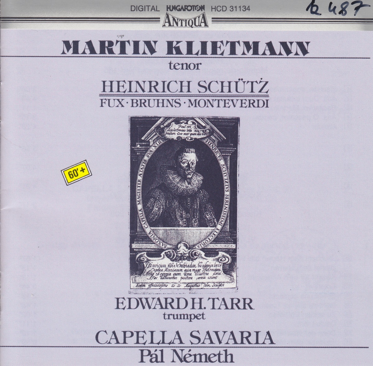 Tenor by Capella Savaria, Edward H. Tarr & Pál Németh album cover