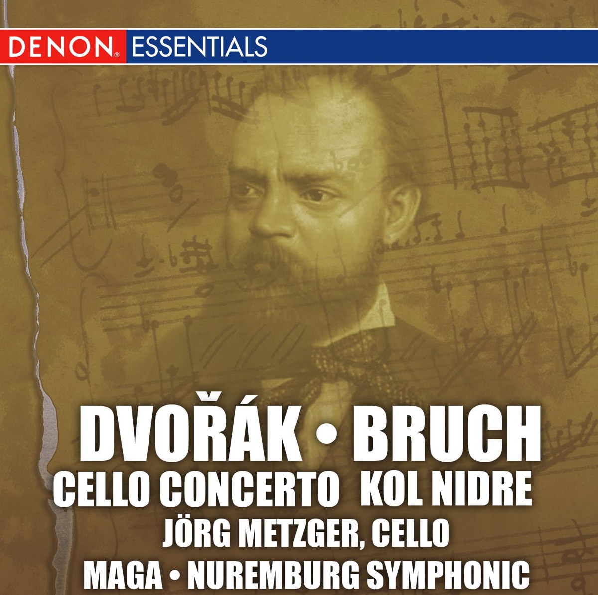 Dvořák & Bruch: Cello Concerto, Kol Nidre by Jorg Metzger & Nürnberger Symphoniker album cover