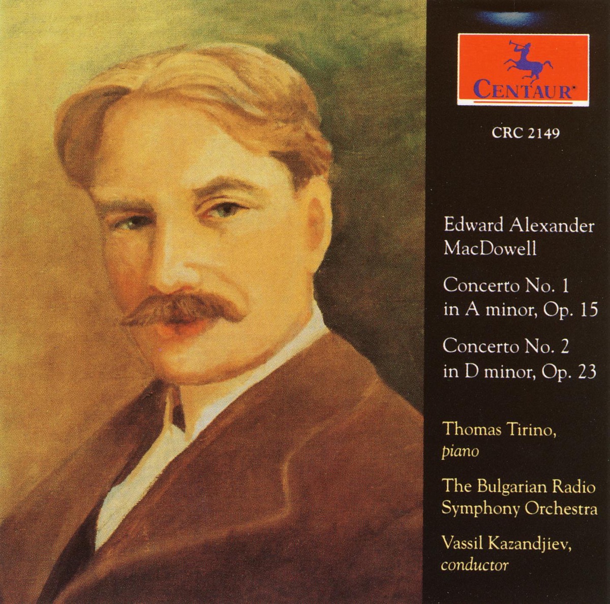 Macdowell, E.: Piano Concertos Nos. 1 and 2 by Bulgarian Radio Symphony Orchestra, Thomas Tirino & Vassil Kazandjiev album cover