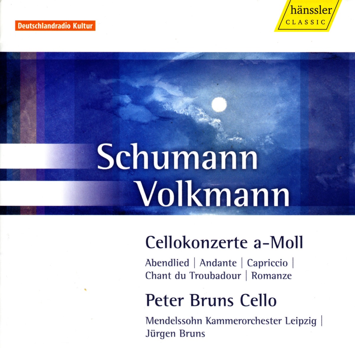 SCHUMANN, R. - VOLKMANN, F.R.: Cello Concertos by Peter Bruns, Leipzig Mendelssohn Chamber Orchestra, Jürgen Bruns, Jakob Stepp, Gregor Nowak & Annegret Kuttner album cover