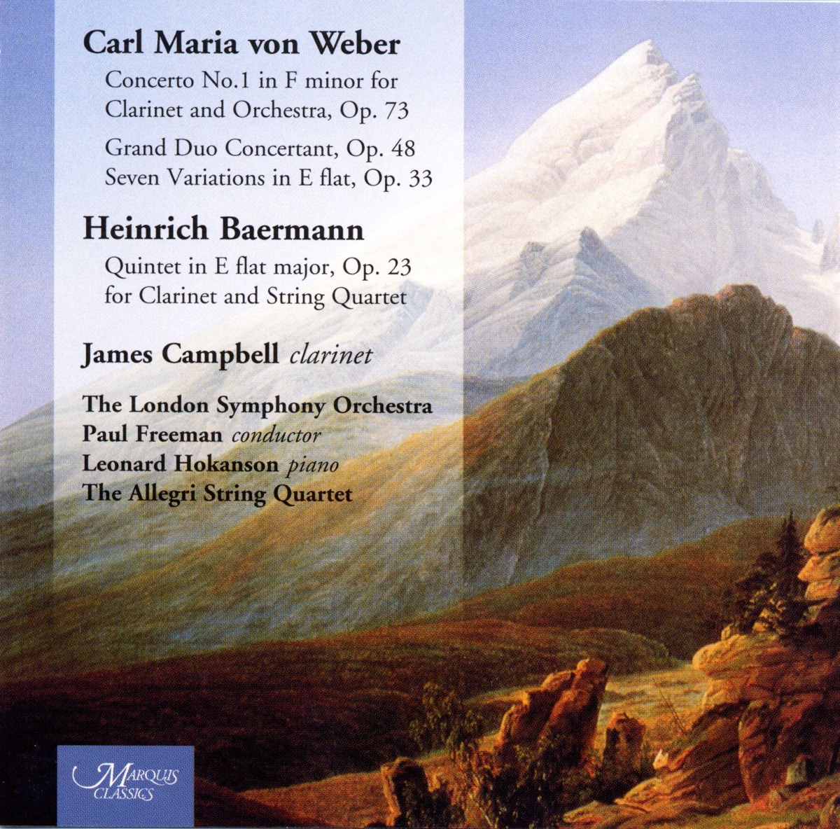 Weber & Baermann by Allegri String Quartet, James Campbell, Leonard Hokanson, London Symphony Orchestra & Paul Freeman album cover