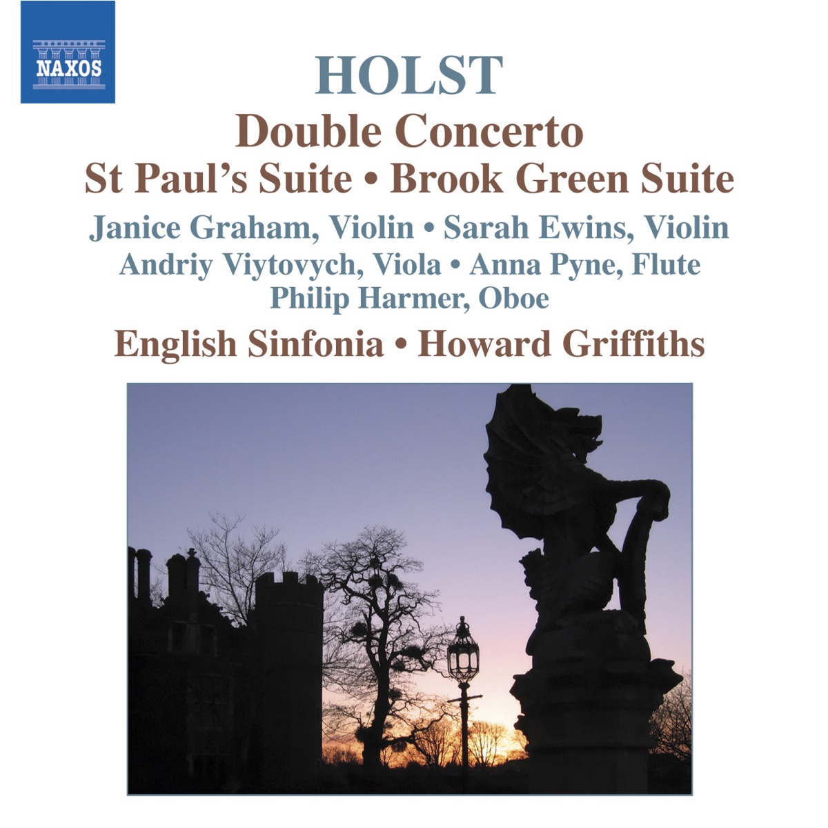 Holst: Double Concerto by English Sinfonia & Howard Griffiths album cover