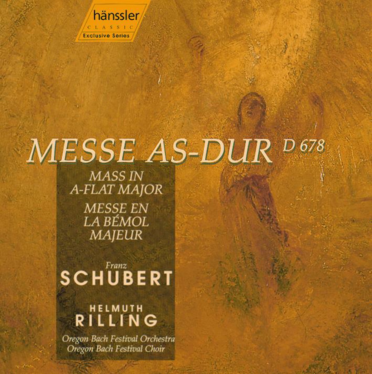 Schubert: Mass No. 5 In a Flat Major, D. 678 by Helmuth Rilling, Oregon Bach Festival Orchestra, Michael Volle, Oregon Bach Festival Choir, Donna Brown, James Taylor & Monica Groop album cover