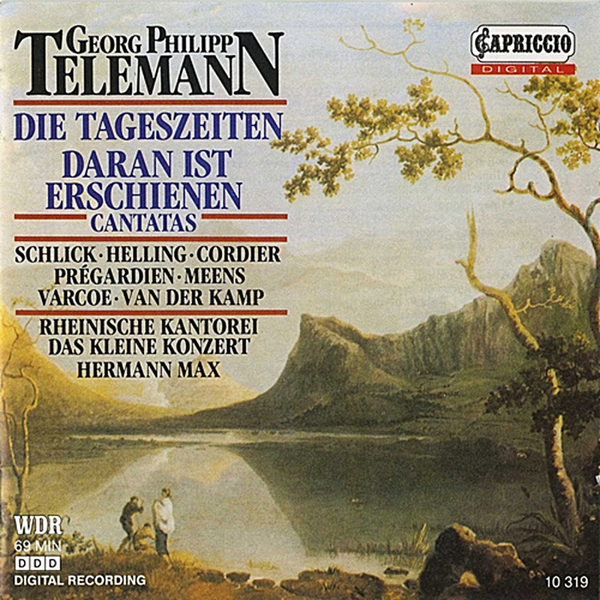 Telemann: Die Tageszeiten - Daran ist erschienen die Liebe Gottes by Barbara Schlick, Hein Meens, Hermann Max, Stephen Varcoe, Das Kleine Konzert, David Cordier, Rheinische Kantorei, Hilke Helling & Harry van der Kamp album cover