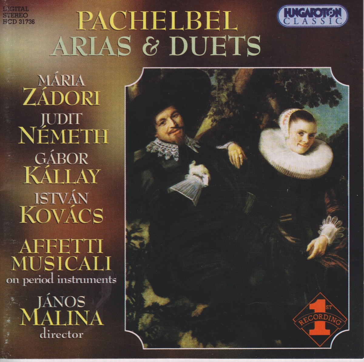 Arias and Duets by Affetti Musicali, Maria Zadori, Judit Nemeth, Gábor Kállay, István Kovács & János Malina album cover