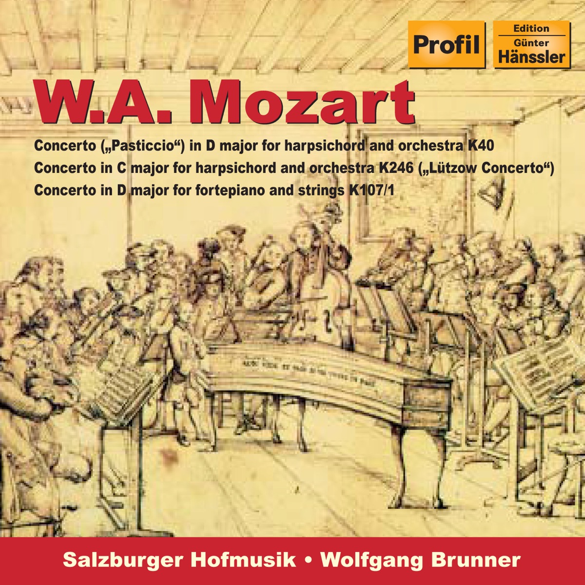 Mozart: Piano Concerto Nos. 3 and 8 - Piano Concerto In D Major by Wolfgang Brunner & Salzburg Hofmusik album cover