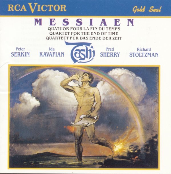 Messiaen: Quartet for the End of Time by Richard Stoltzman, Ida Kavafian, Peter Serkin, Fred Sherry & Tashi album cover